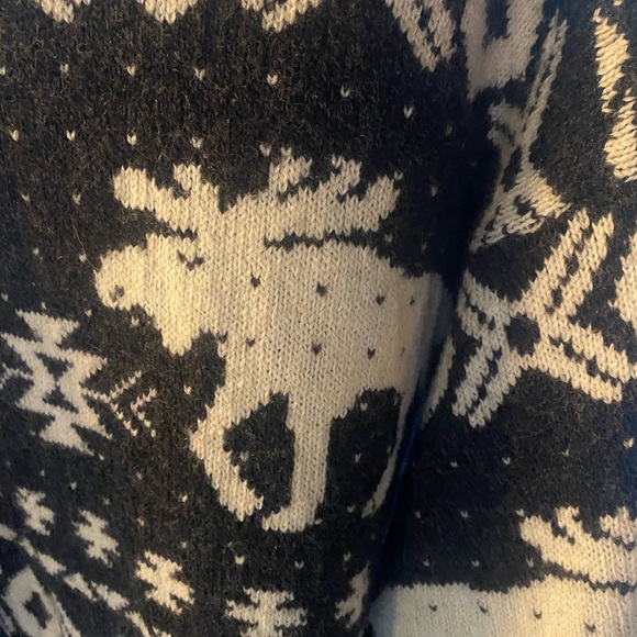 Epic vintages moose snowflake the  ALPS brand L holiday sweater cabin elk - Picture 4 of 6
